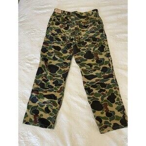 Vtg 70’s Saftbak Hunting Pants Mens 32x28 Camo Army Duck Hunter Outdoor Gear
